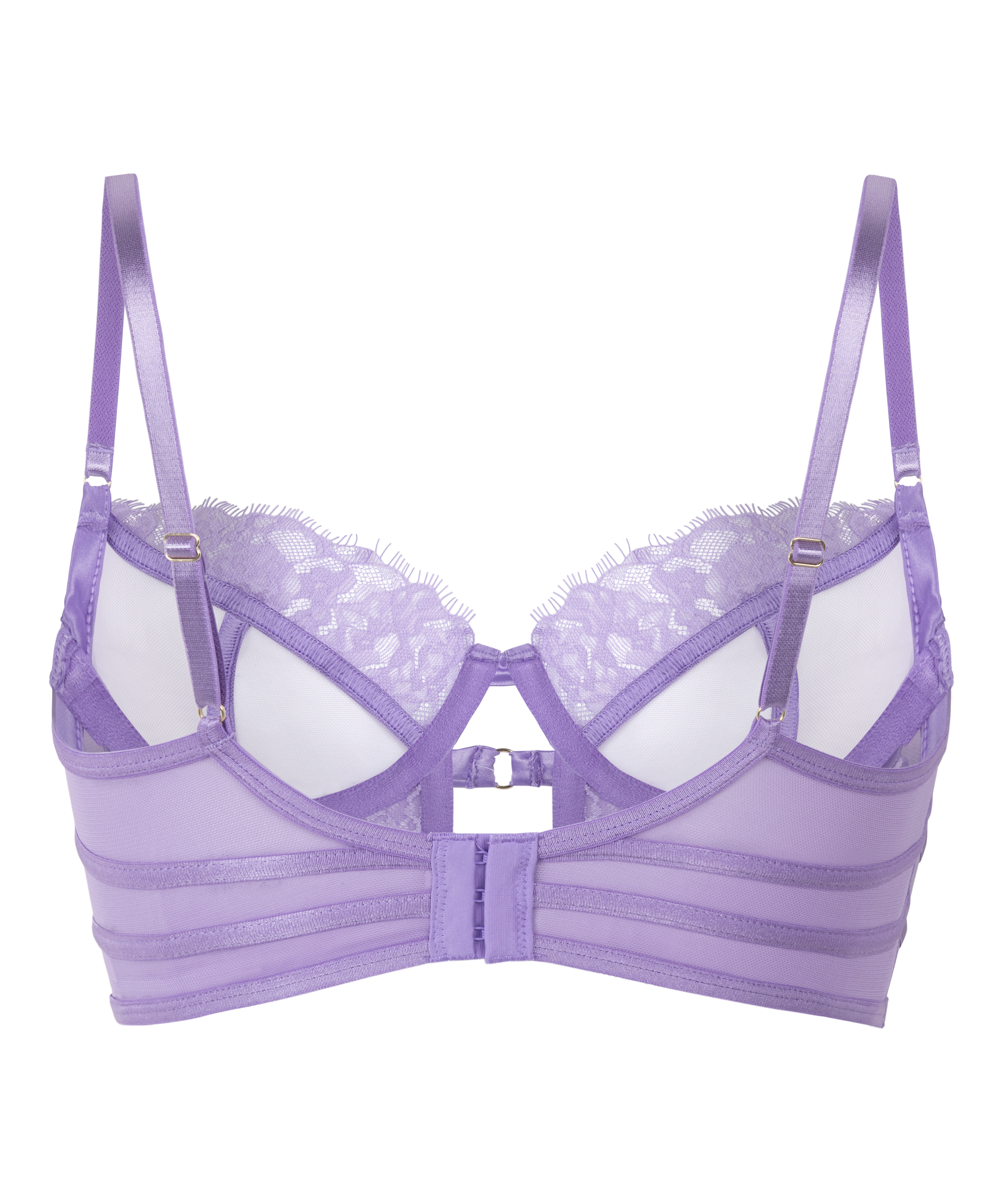 Nienke Non-Padded Underwired Longline Bra, Purple, main
