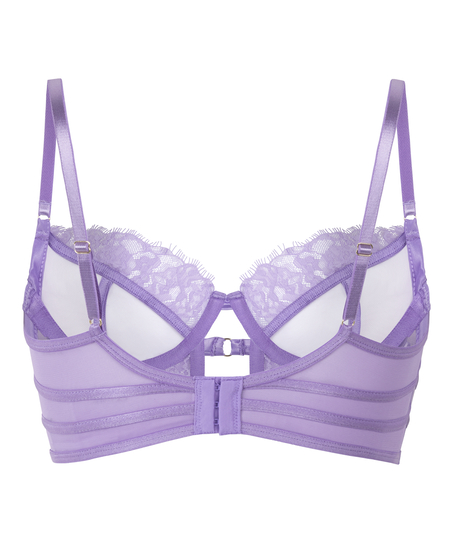 Nienke Non-Padded Underwired Longline Bra, Purple