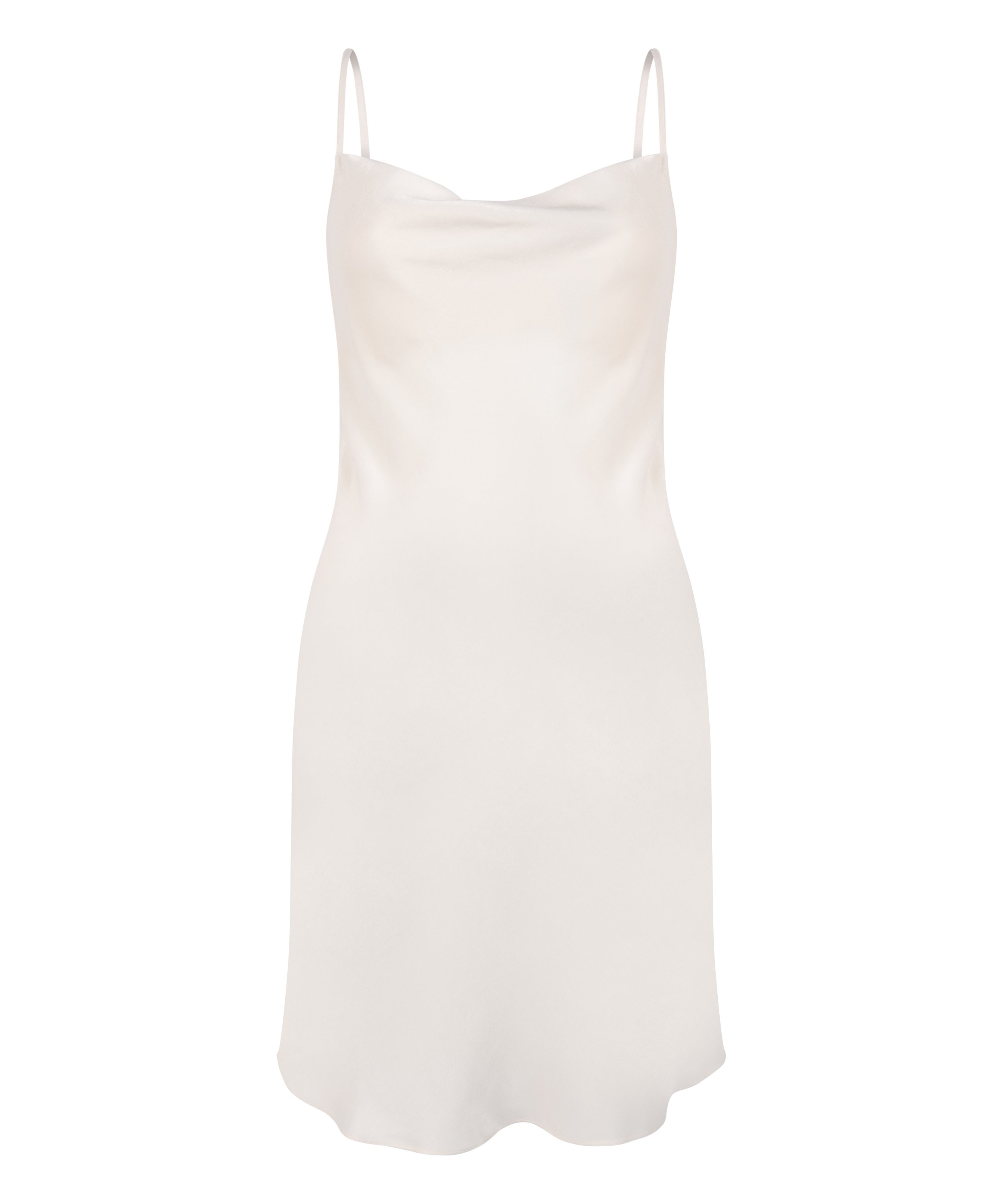 Slipdress Satin Minimal, White, main