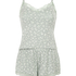 Lace Jersey  Pyjama Set, Green