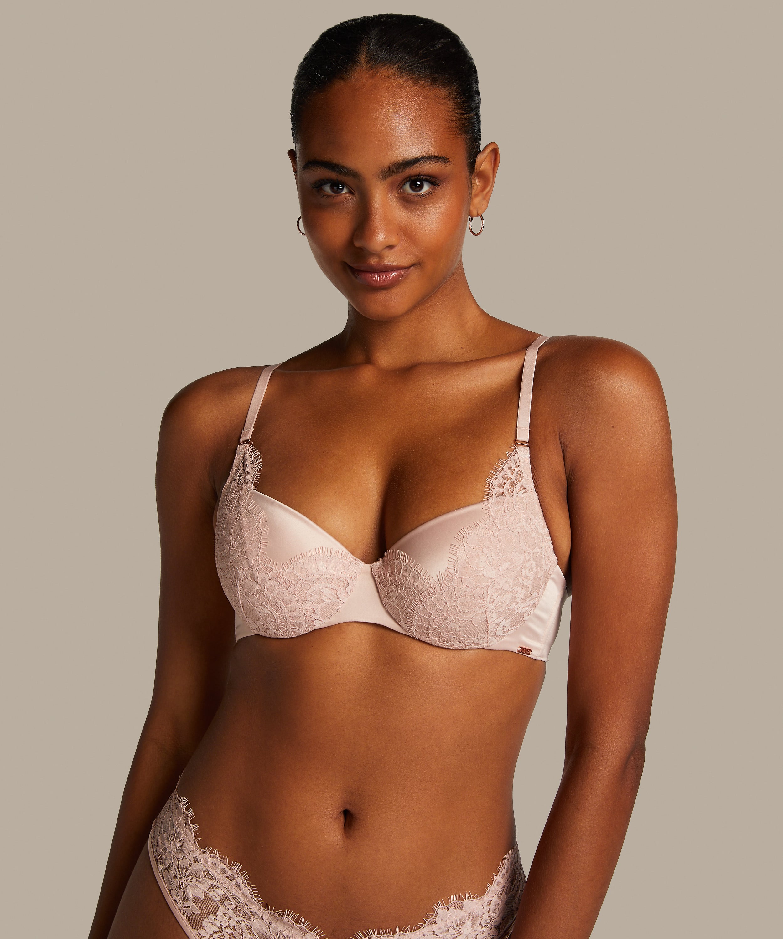 Chalice Padded Underwired Bra, Pink, main