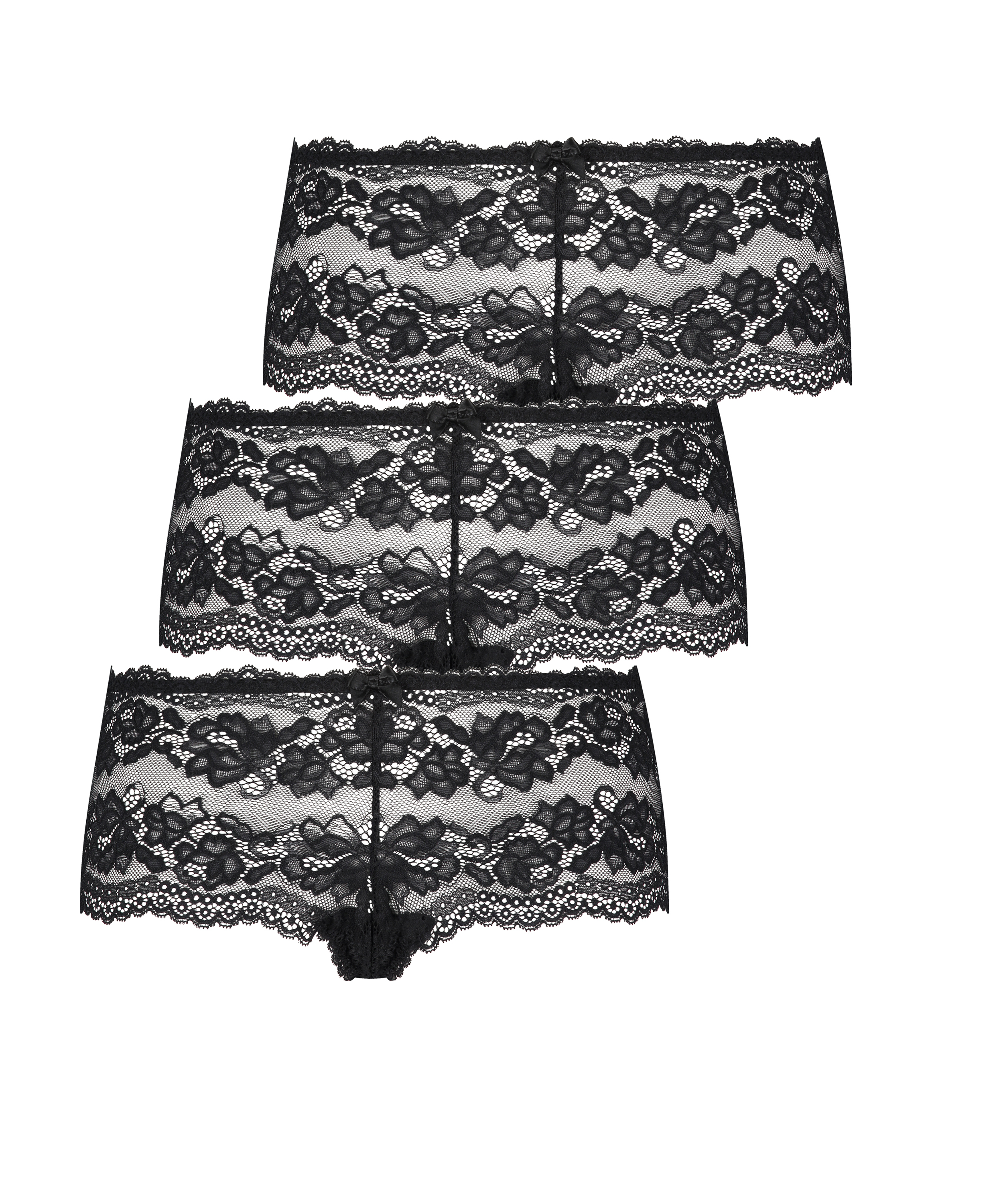 Sienna boxer 3-pack, Black, main