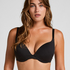 Cotton Padded Underwired Push-Up Bra, Black
