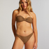 Goldie Shimmer High-Leg Bikini Bottoms, Yellow