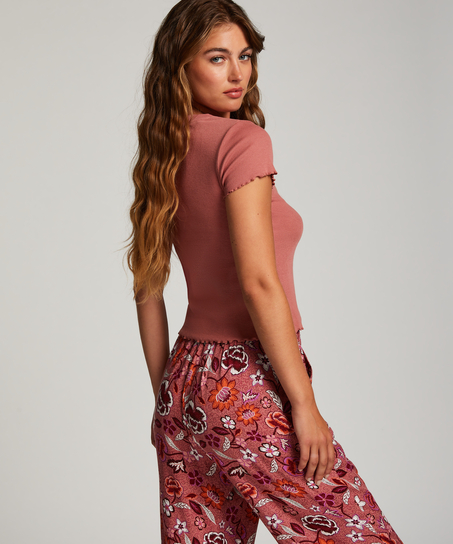 Short Sleeve Cotton Shirt, Pink