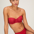 Angie Padded Strapless Underwired Bra, Red