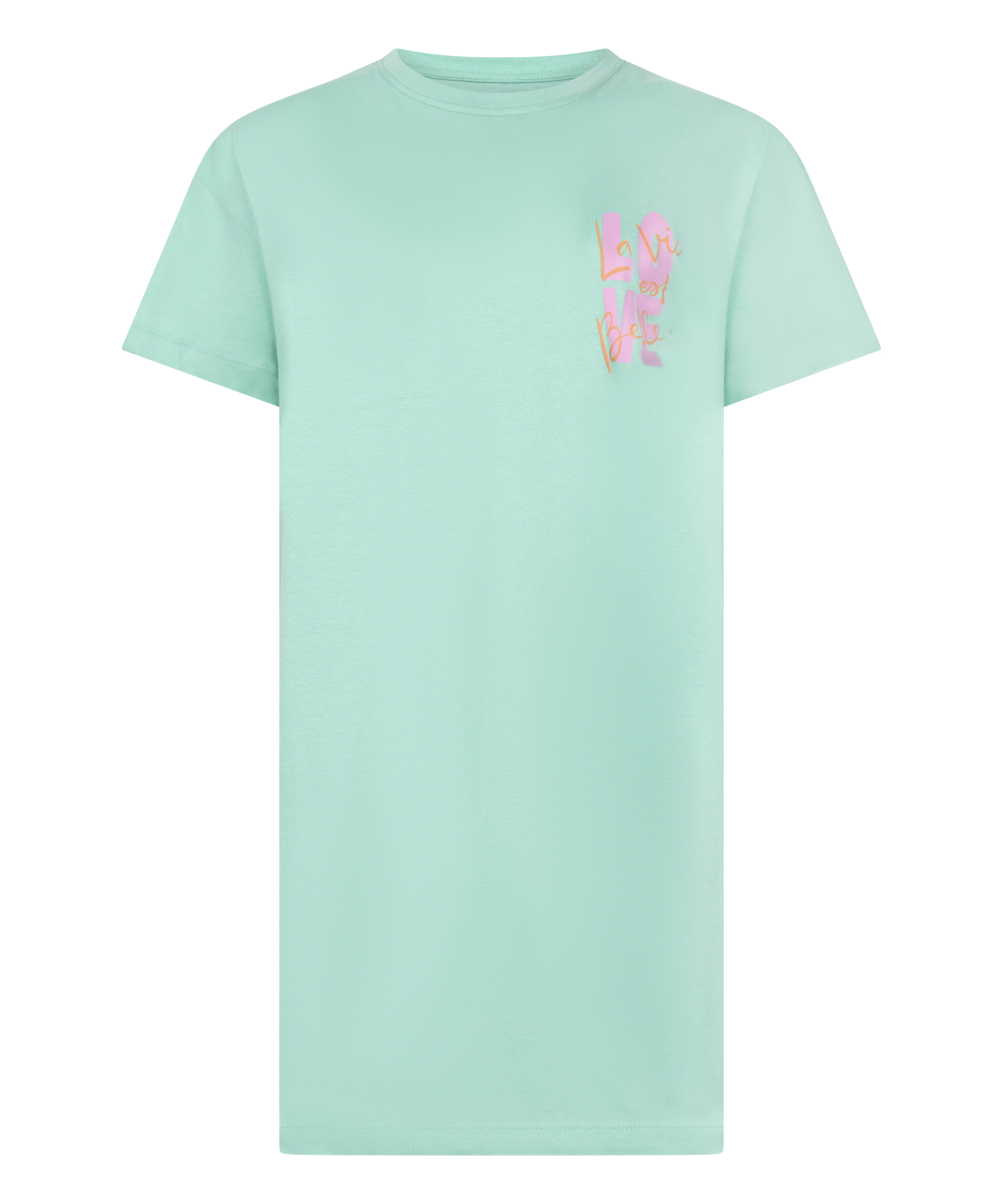 Round Neck Nightshirt, Green, main