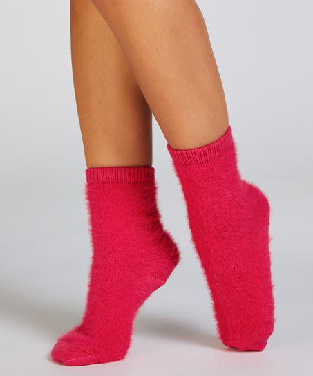 1 pair of knitted socks, Pink