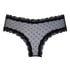 V-shaped Brazilian knickers mesh, Black