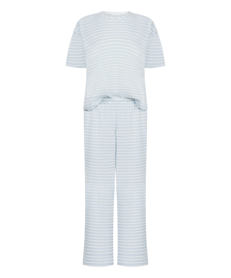 Pyjama Set Cotton Jersey Long, Blue