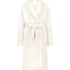 Long Fleece Bathrobe, White