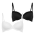 2-Pack Padded Underwired Bra Lola, Black