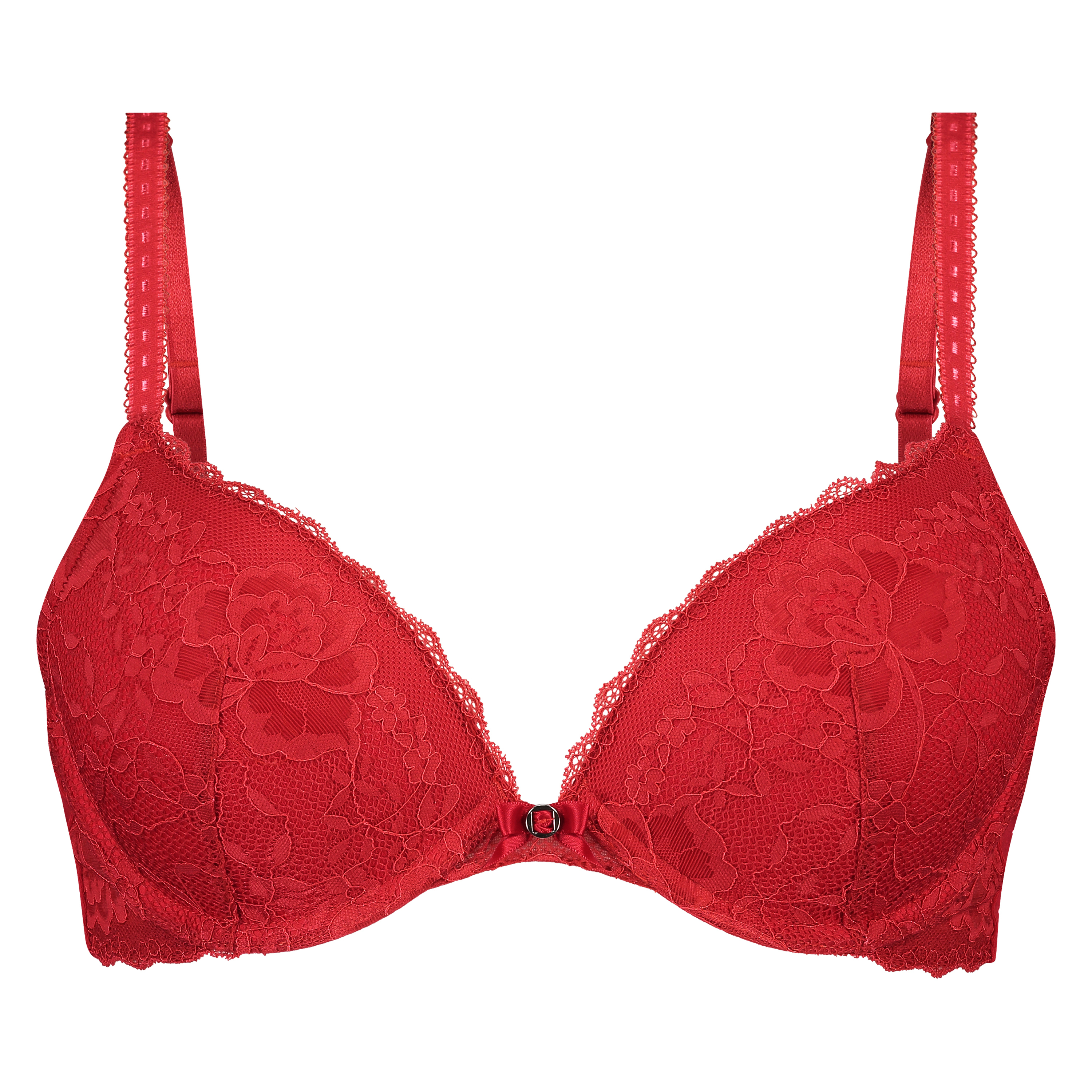 Maya Padded Underwired Push-Up Bra, Red, main