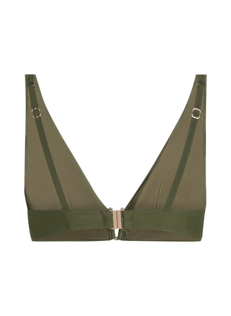 Luna Triangle Bikini Top, Green