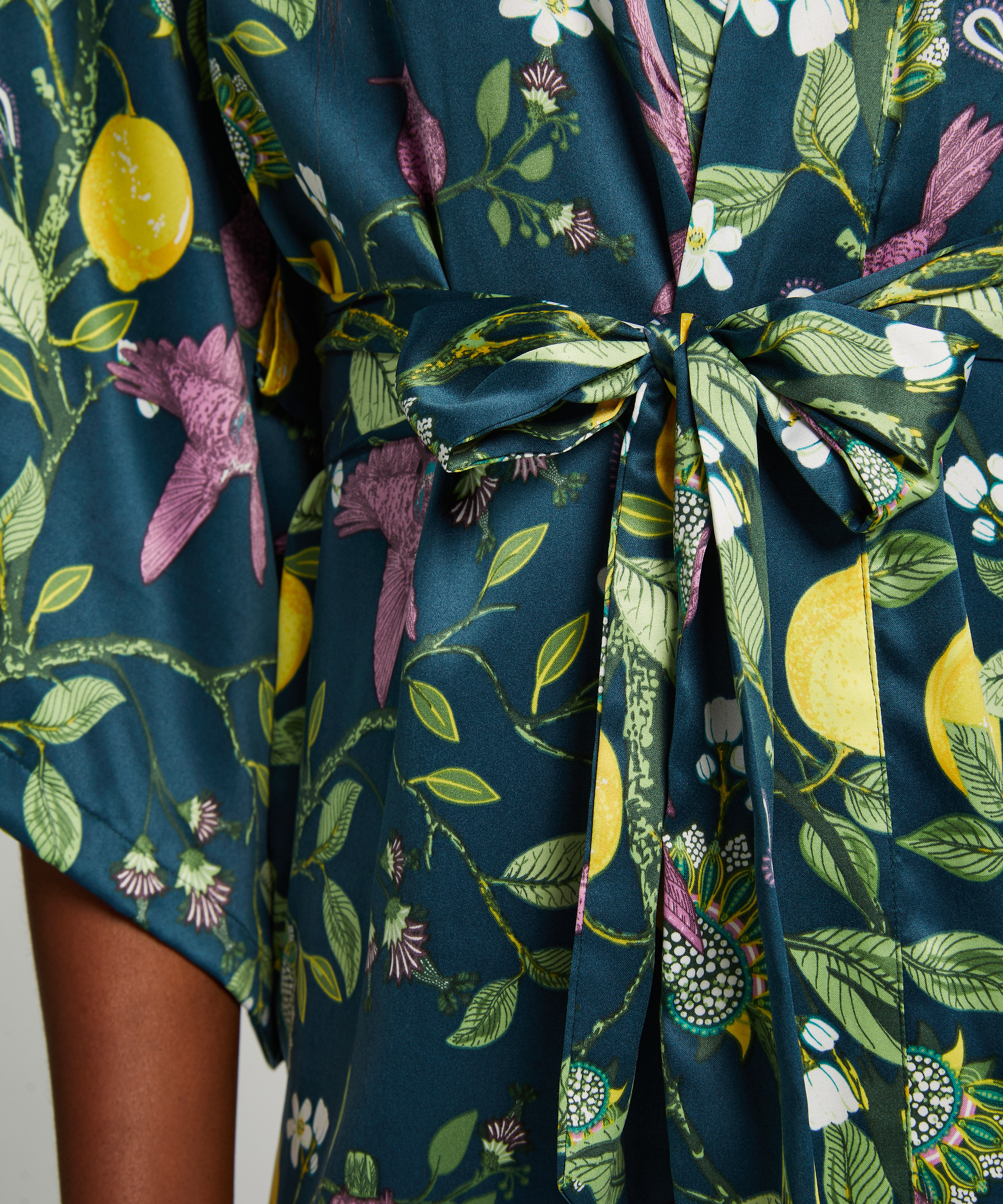 Satin Kimono, Blue, main