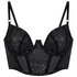 Elle Non-Padded Underwired Longline Bra, Black