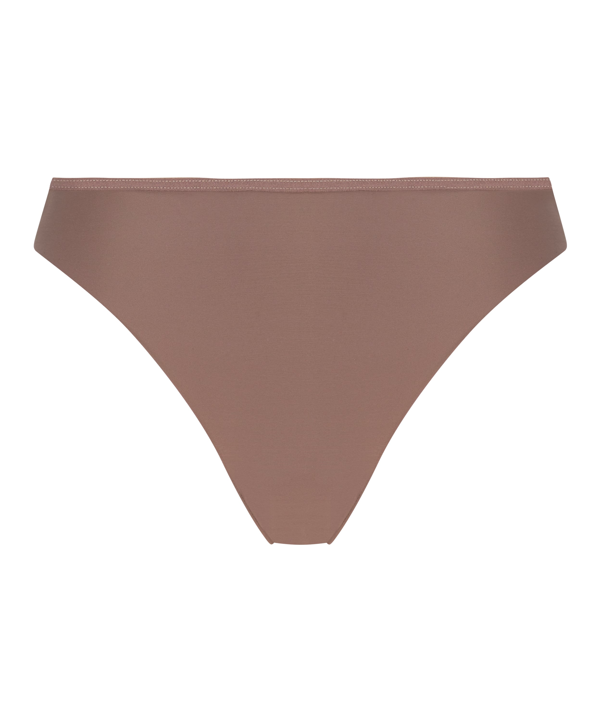 Lace Back Invisible Thong, Brown, main