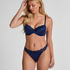 Lace & Shine Thong, Blue