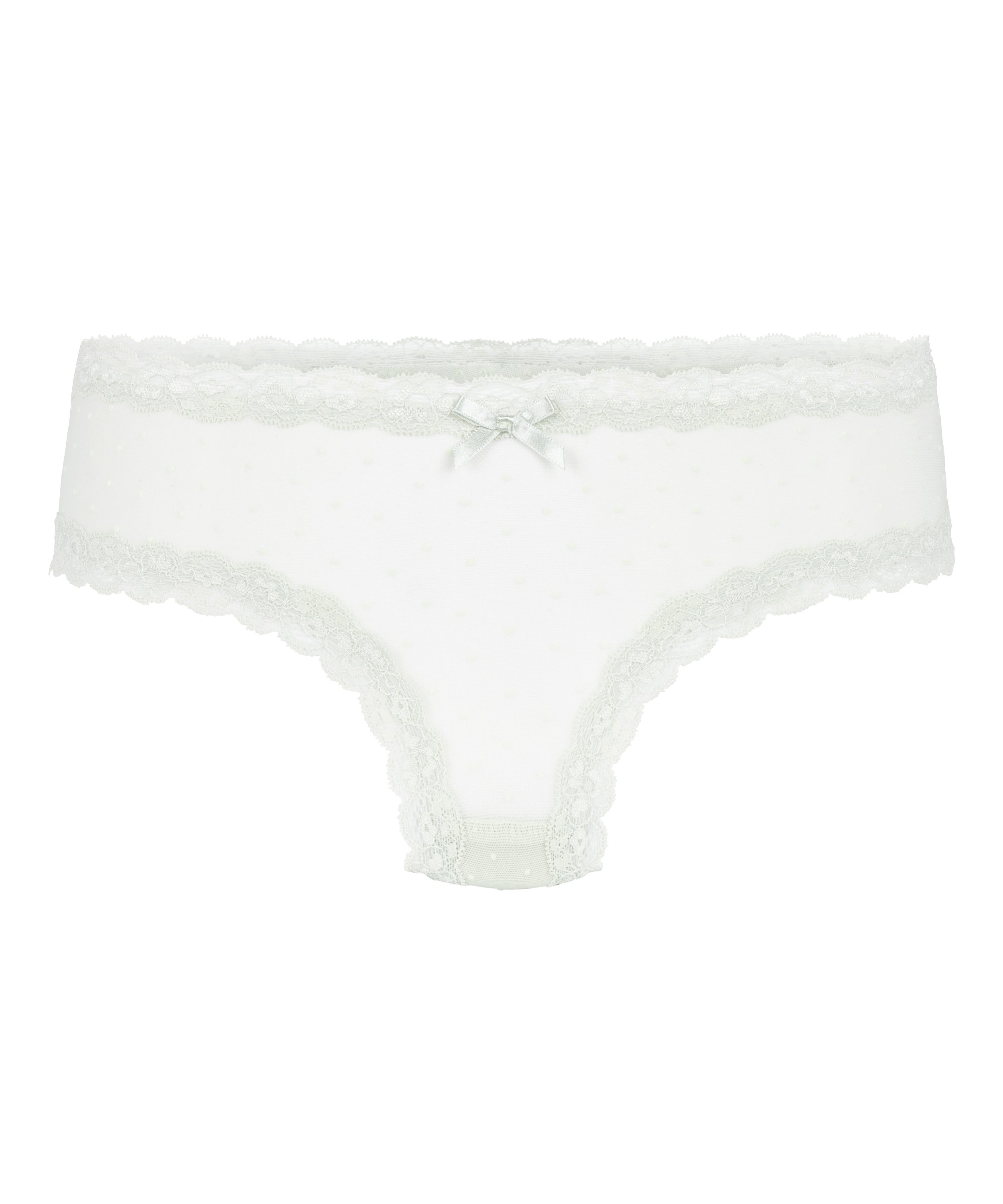 V-shaped Brazilian knickers mesh, Green, main