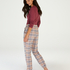 Check Pyjama Pants, Beige