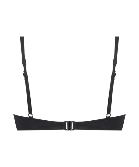 Padded underwired bikini top Luxe Cup E +, Black