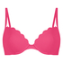 Scallop padded underwired bikini-top, Pink