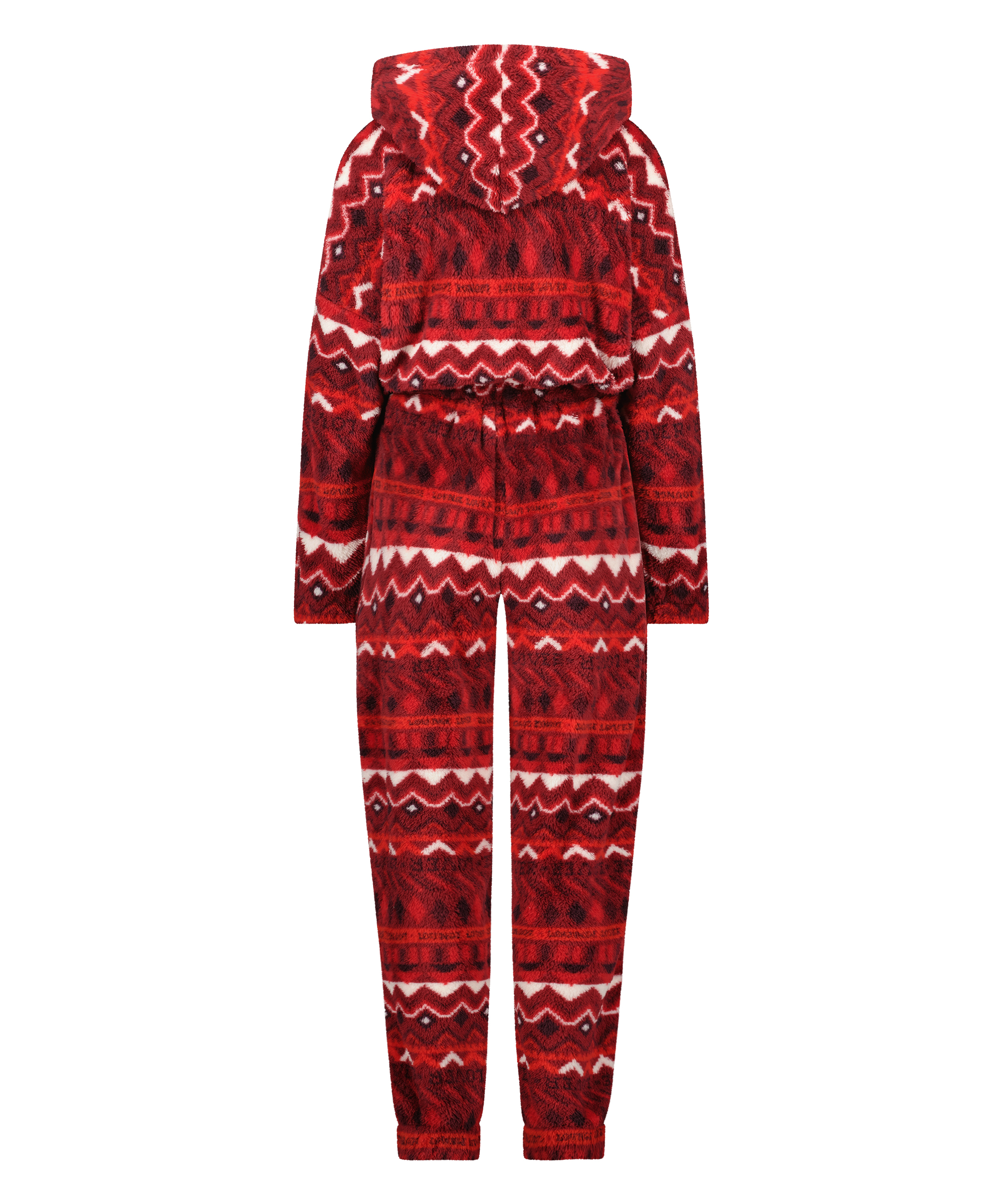 Fair Isle Flannel Fleece Onesie, Red, main