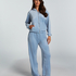 Velours Pyjama Pants, Blue