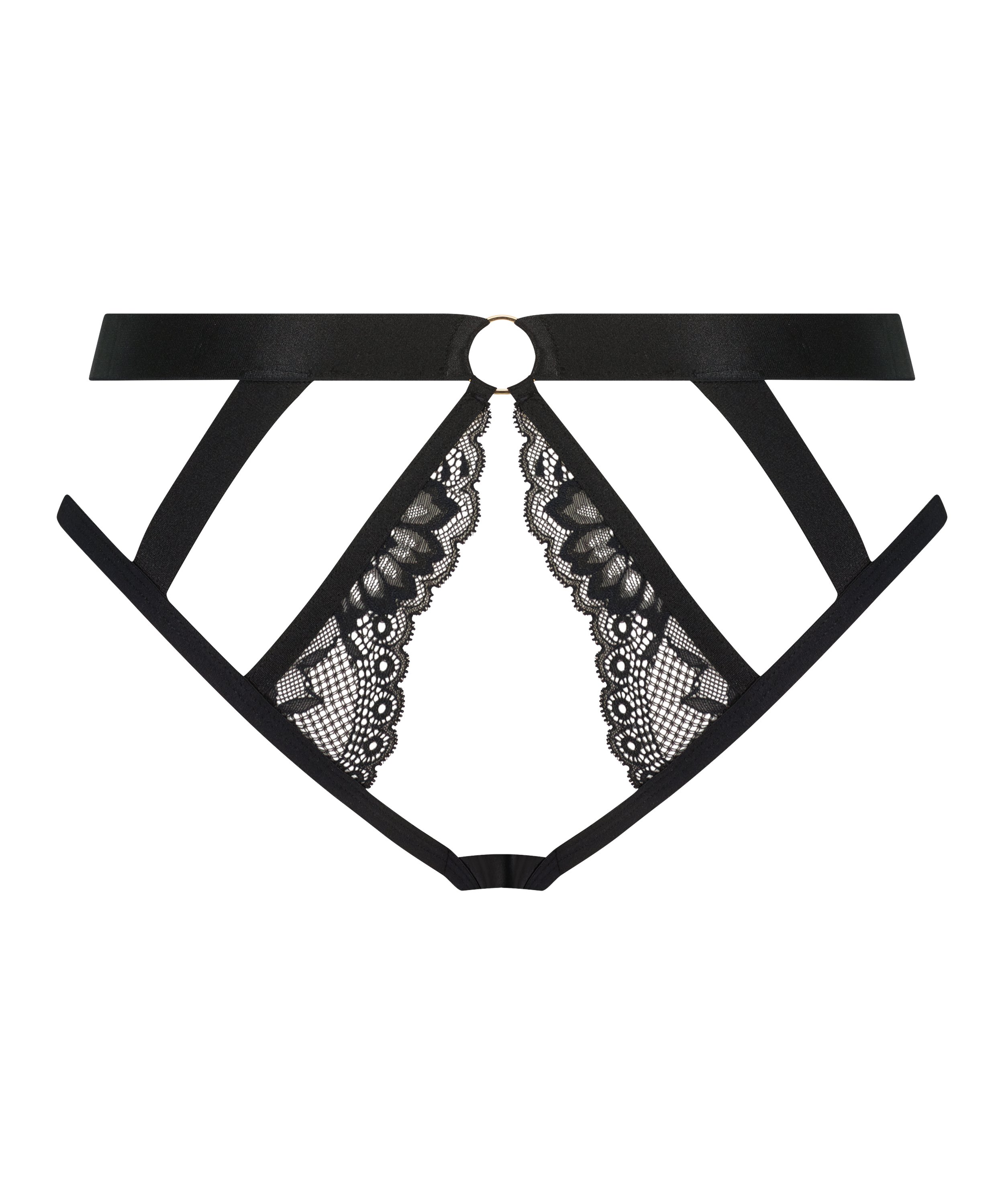 Clementine Open Crotch Brasilian, Black, main