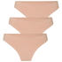 Multipack Cotton Thong, Beige