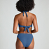 Scallop Halter Bikini Top, Blue