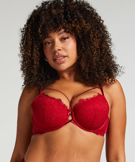Charlotta Padded Underwired Bra, Red