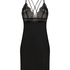 Donna Sparkle Satin Slip Dress, Black