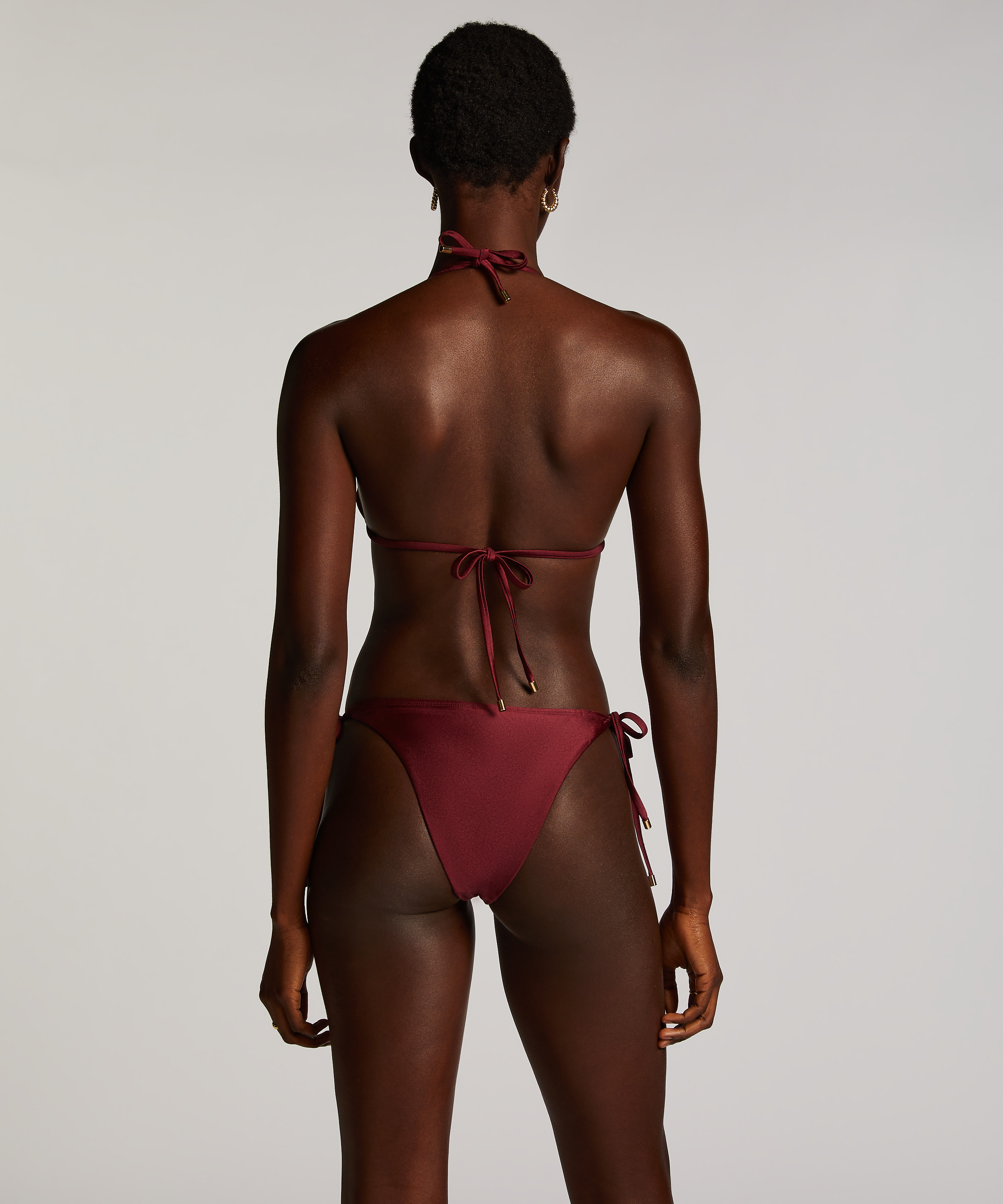 Yucatan High-Leg Bikini Bottoms, Red, main
