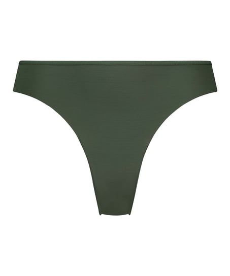 Lace Back Invisible Thong, Green