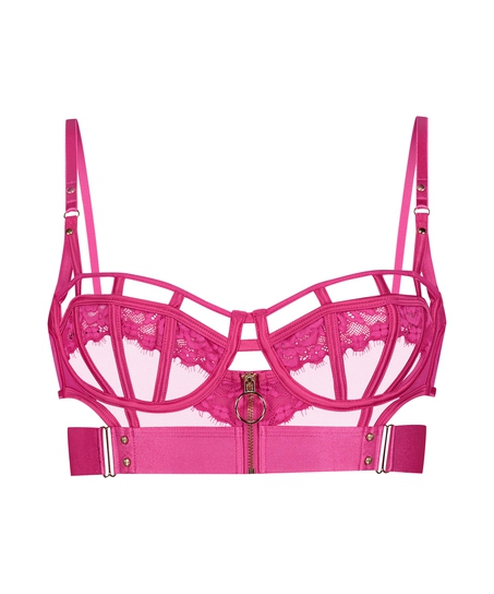 Sable Non-Padded Longline Underwired Bra, Pink