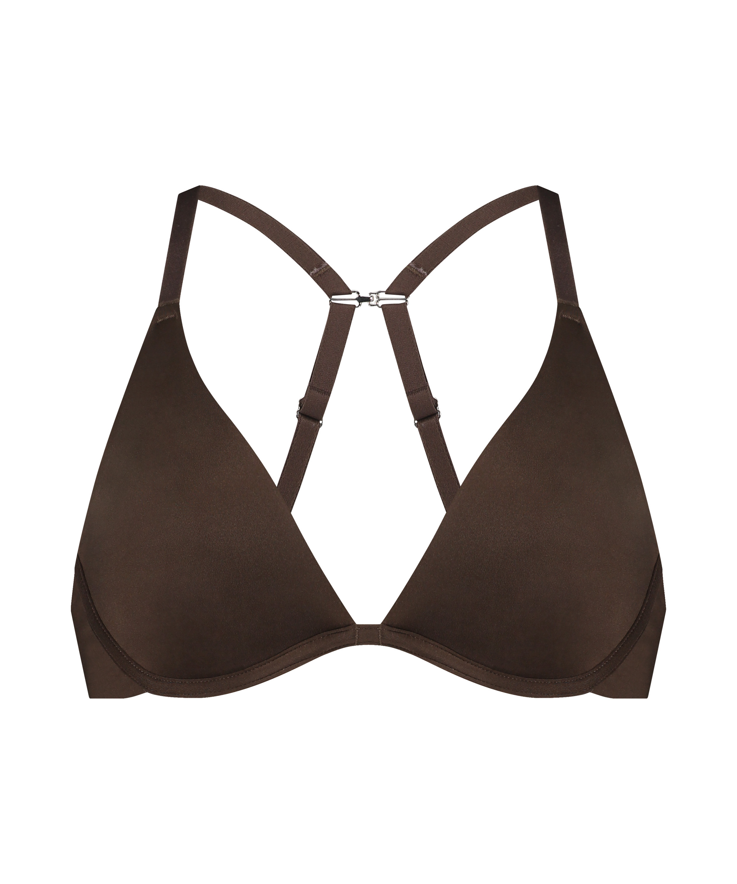 Smooth Non-Padded Underwired Bra, Brown, main