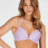 Marine Padded Push-Up Underwired Bra, Purple