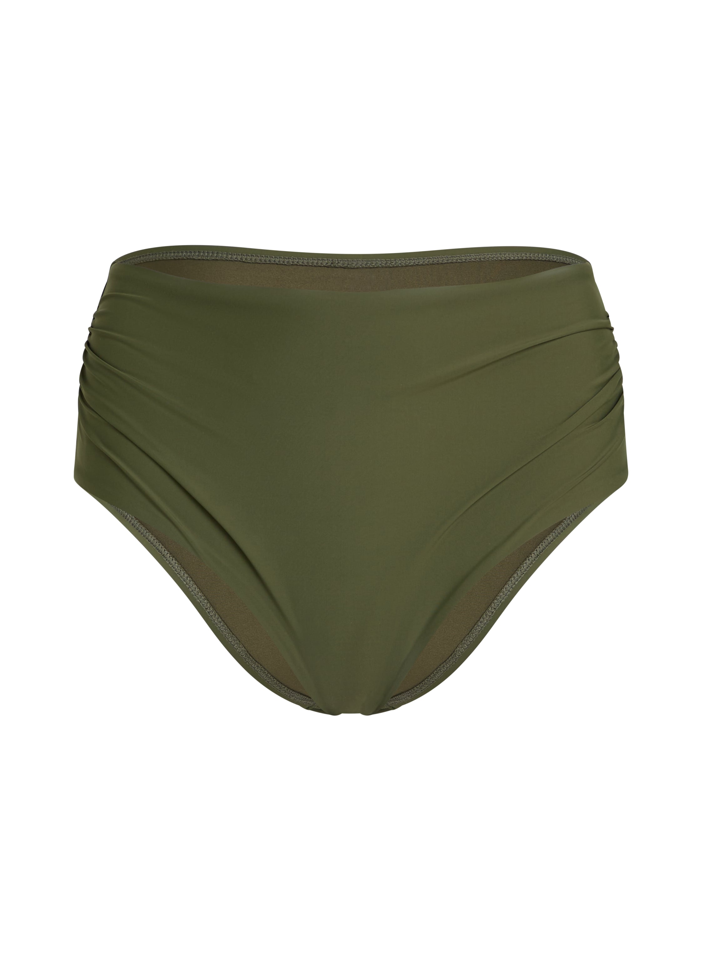 Luna High-Waisted Shaping Cheeky Bikini Bottoms, Green, main