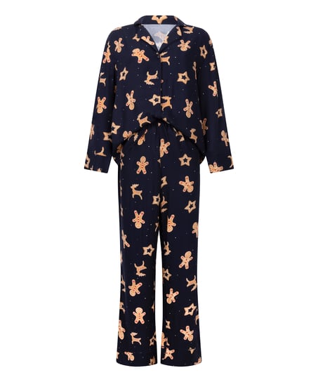 Gingerbread Pyjama Set, Blue
