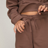 Pants Barrel Brushed Sweat, Brown