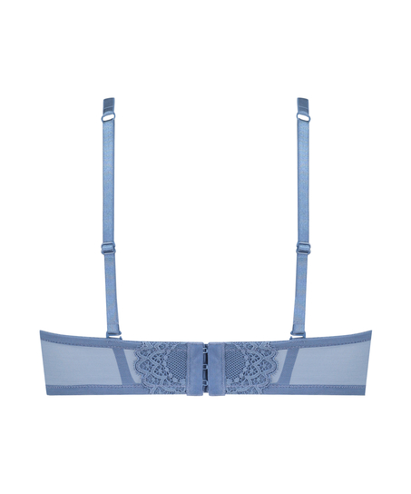 Daisy Padded Strapless Underwired Bra, Blue