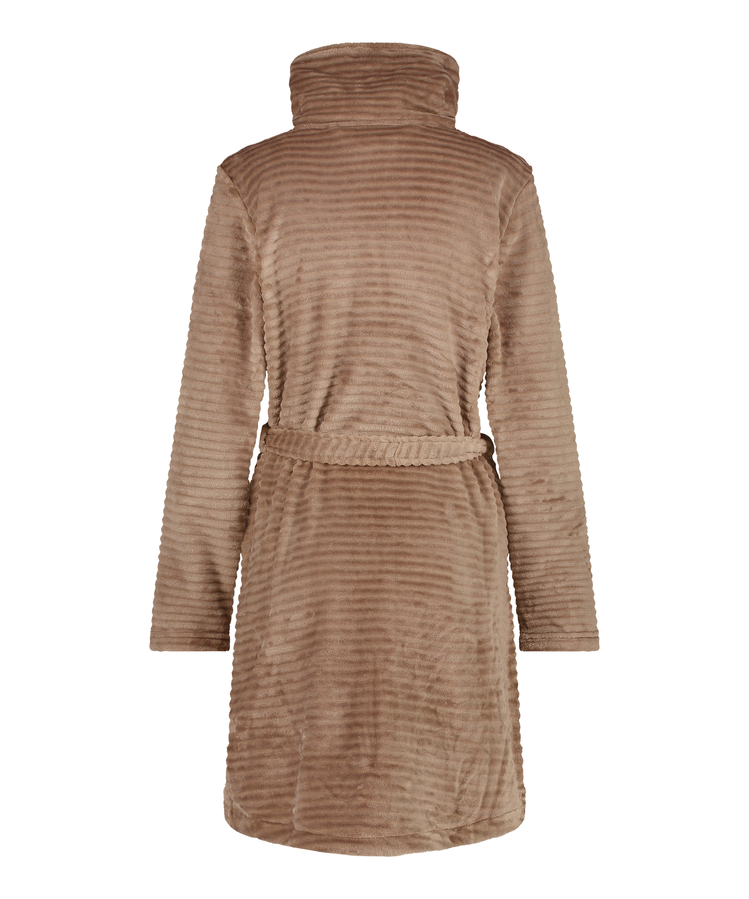 Fleece Zip Bathrobe, Gray, main