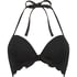 Scallop push-up underwired bikini top Cup A - E, Black