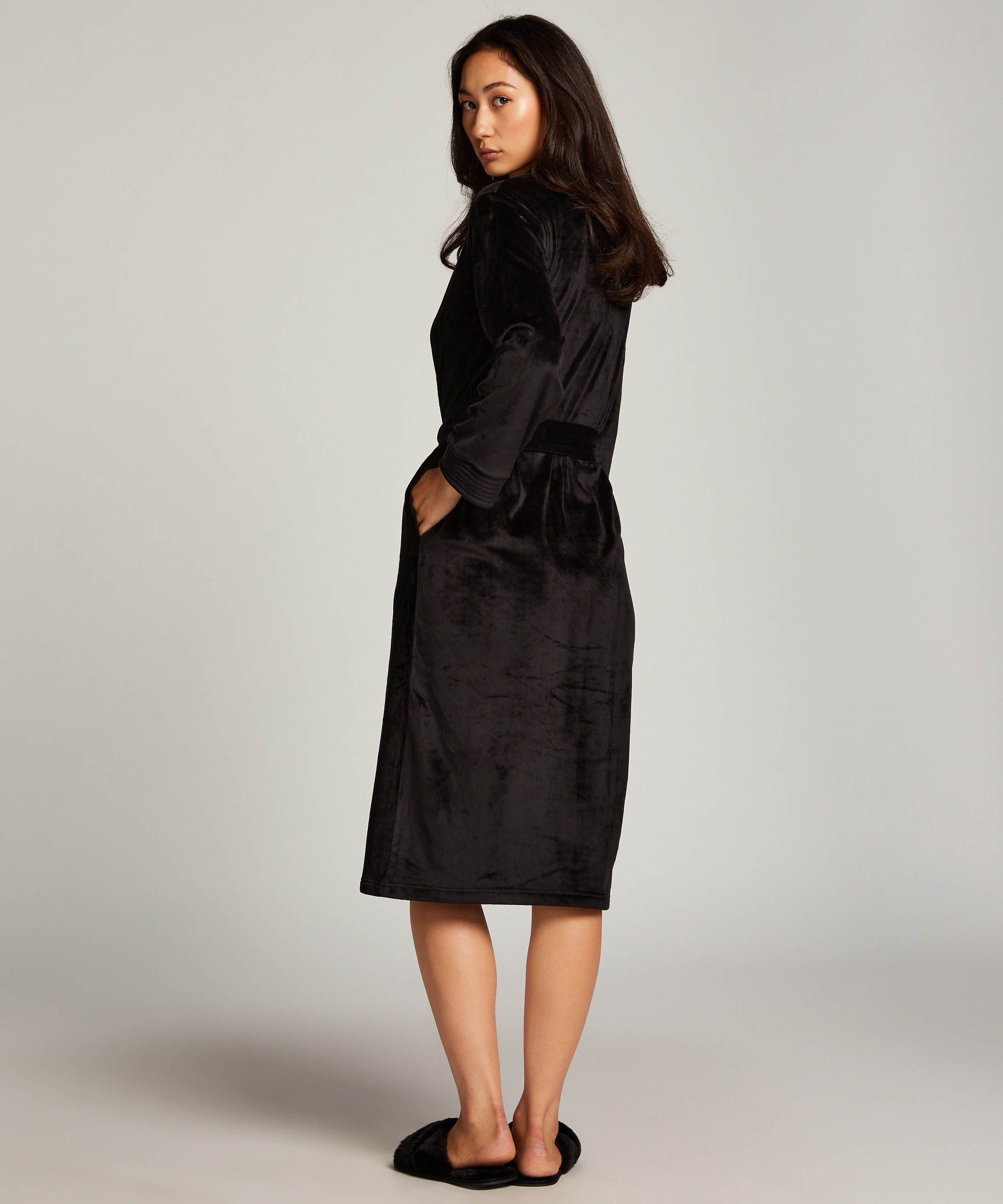 Bathrobe, Black, main