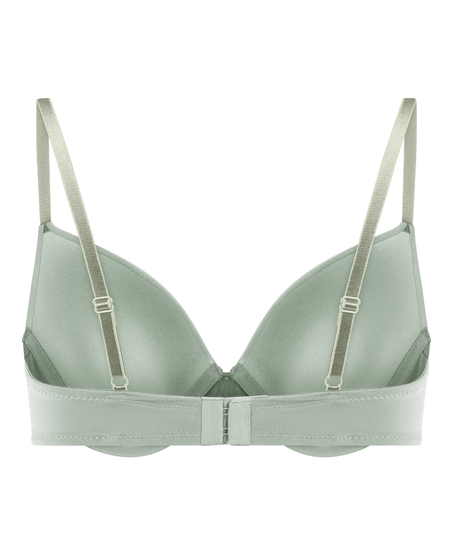 Plunge Padded Underwired Bra, Green