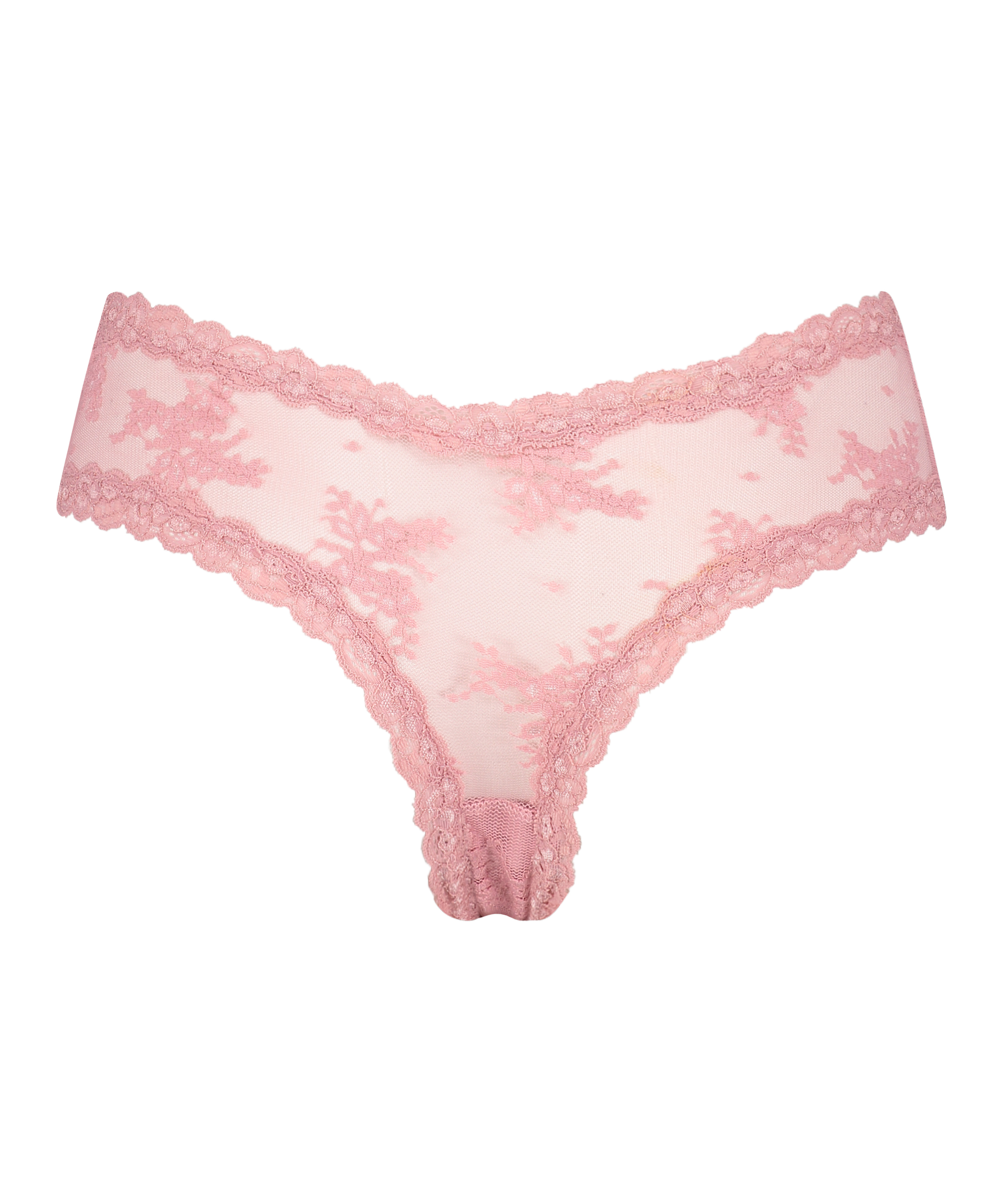 V-shaped Brazilian knickers mesh, Pink, main