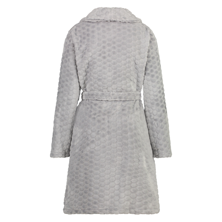 Fleece Bathrobe, Gray
