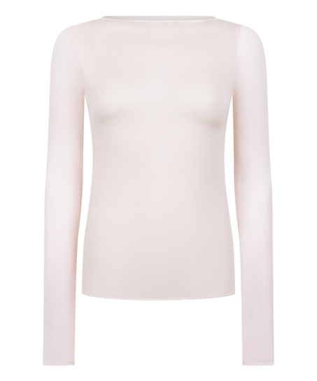 super soft Boatneck shirt with Cashmere, Pink
