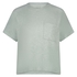 Rib Short-Sleeved Top, Green
